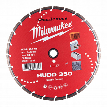 Алмазный диск скоростной Milwaukee Speedcross HUDD 350 мм  (Арт. 4932471985)