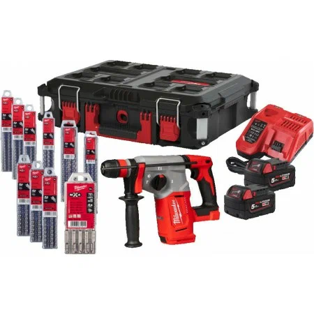 Аккумуляторный 4-х режимный SDS-Plus перфоратор со съемным патроном FIXTEC Milwaukee M18 BLHX100P-502P (Арт. 4933498243)