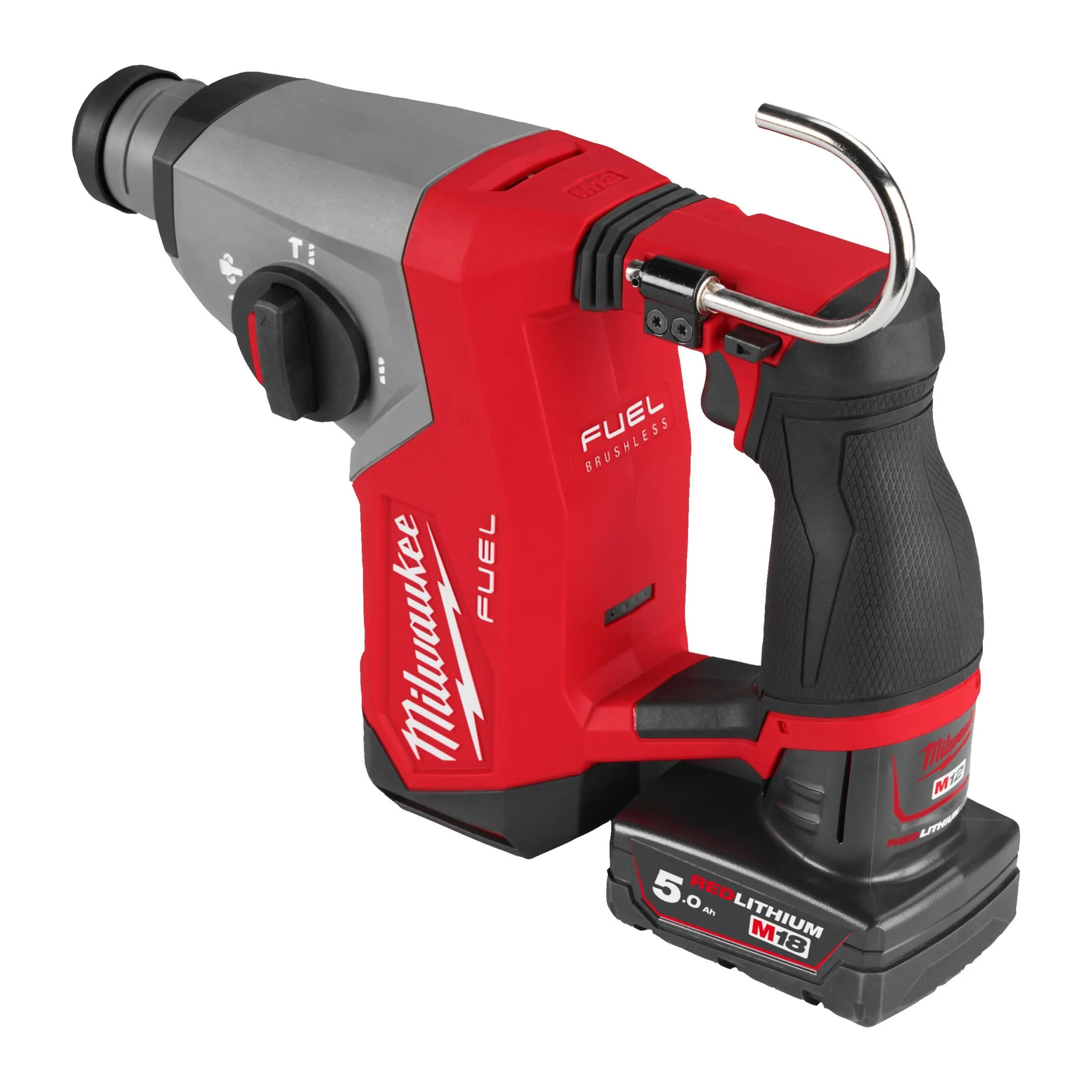 Аккумуляторный компактный 4-х режимный SDS-Plus перфоратор Milwaukee M12 FHAC16-502X FUEL (замена для 4933451510) (Арт. 4933499185)
