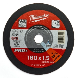 Тонкий отрезной диск по металлу Milwaukee SCS41 / 180х1,5х22,2 PRO+  (замена для 4932371904) (Арт. 4932451489)