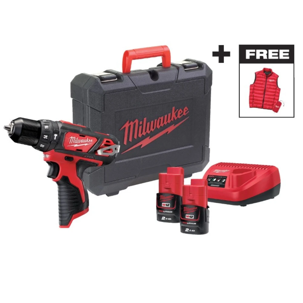 Аккумуляторная ударная дрель - шуруповерт Milwaukee M12 BPDMC-202С  (Арт. 4933499465)