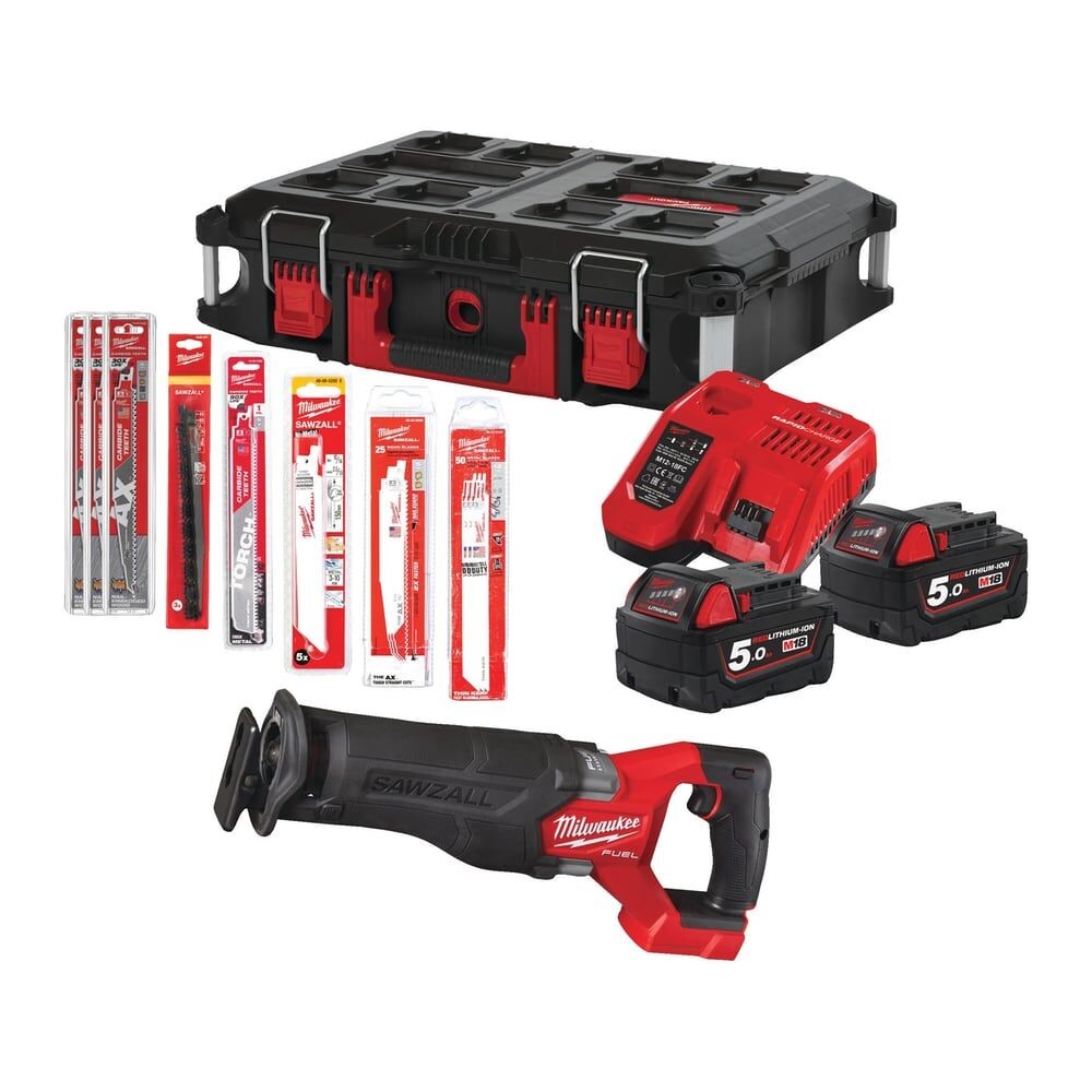 Аккумуляторная сабельная пила Milwaukee M18 FSZ100P-502P FUEL SAWZALL  (Арт. 4933498242)