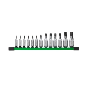 Набор головок Milwaukee 1/4'' и 3/8'' TORX (13 шт) (1/4'': Т8, Т10, Т15, Т20, Т25, Т27), (3/8'': Т30, Т40, Т45, Т47, Т50, Т55, Т60) (Арт. 4932480565)