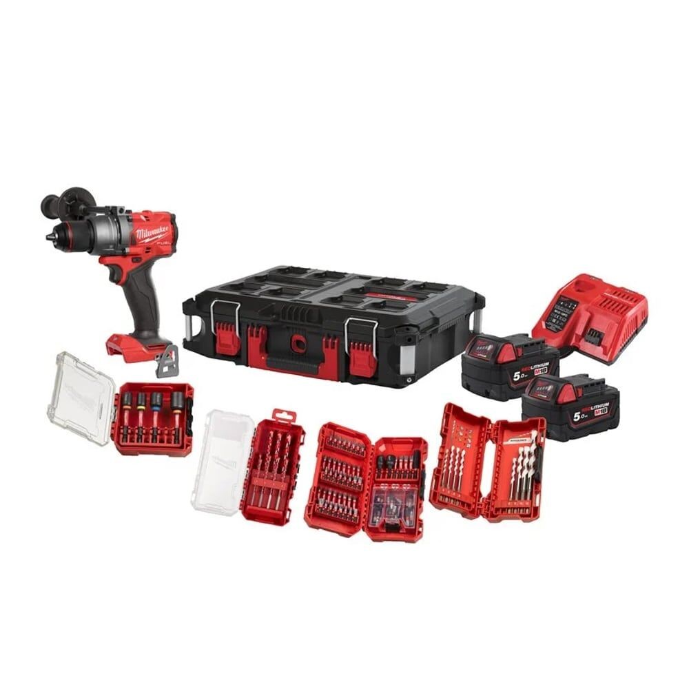 Аккумуляторная ударная дрель-шуруповерт Milwaukee M18 FPD3100P-502P FUEL (Арт. 4933498240)