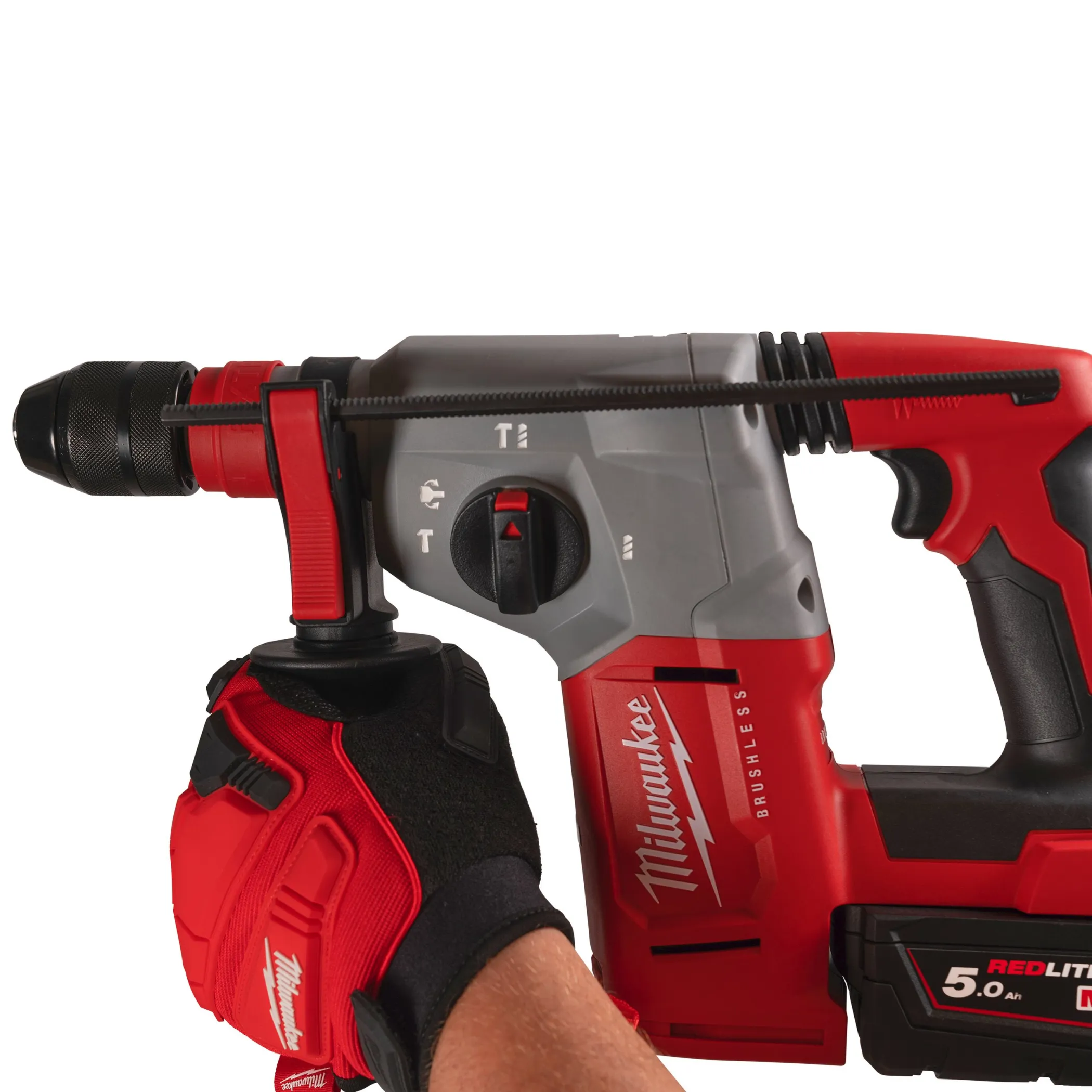Аккумуляторный 4-х режимный SDS-Plus перфоратор со съемным патроном FIXTEC Milwaukee M18 BLHX100P-502P (Арт. 4933498243)