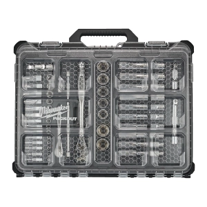 Головки 1/2" и 1/4" с воротками с трещоткой набор 63ед. в органайзере PACKOUT™ (Арт. 4932493661)