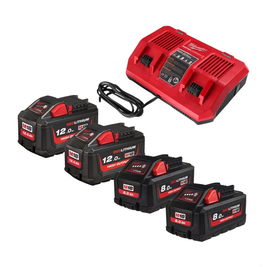 Энергокомплект Milwaukee M18 HNRGO2-824 HIGH OUTPUT™ (Арт. 4932492934)