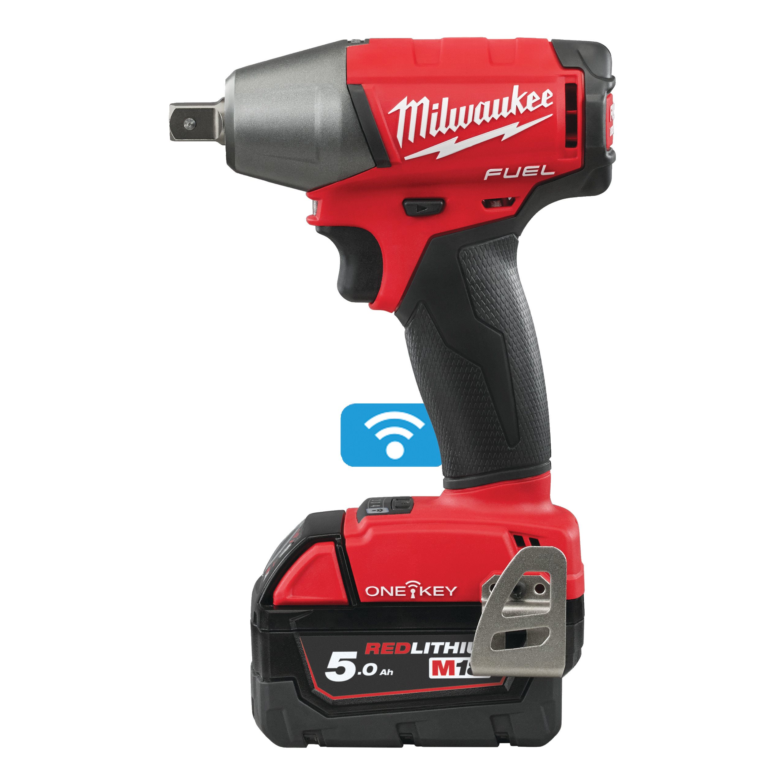 Аккумуляторный ударный гайковерт с фиксацией пином Milwaukee M18 ONEIWP12-502X FUEL ONE-KEY (1/2'')  (Арт. 4933451372)