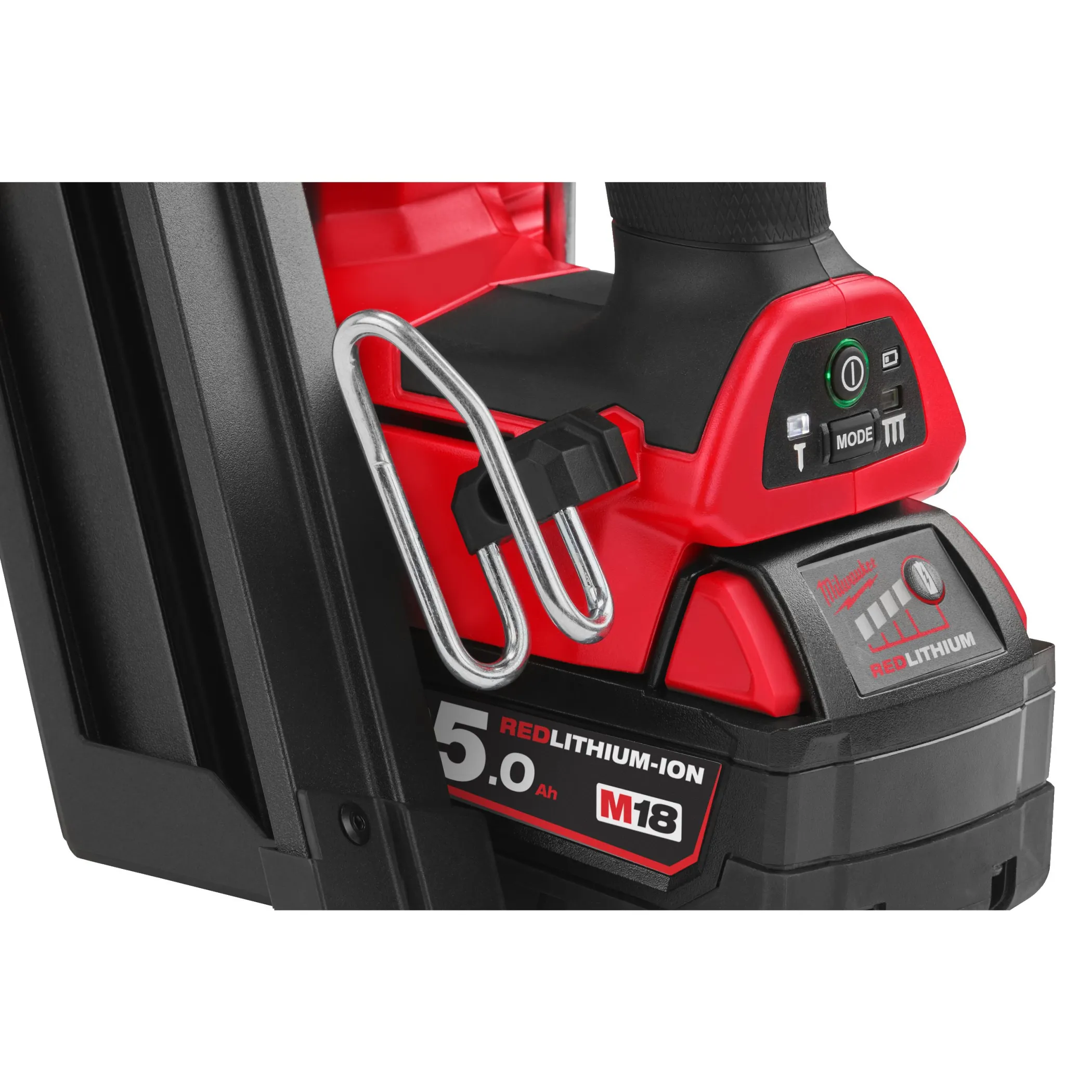 Аккумуляторный гвоздезабиватель(нейлер) с наклонным магазином Milwaukee M18 FFN-502C FUEL  (Арт. 4933471404)