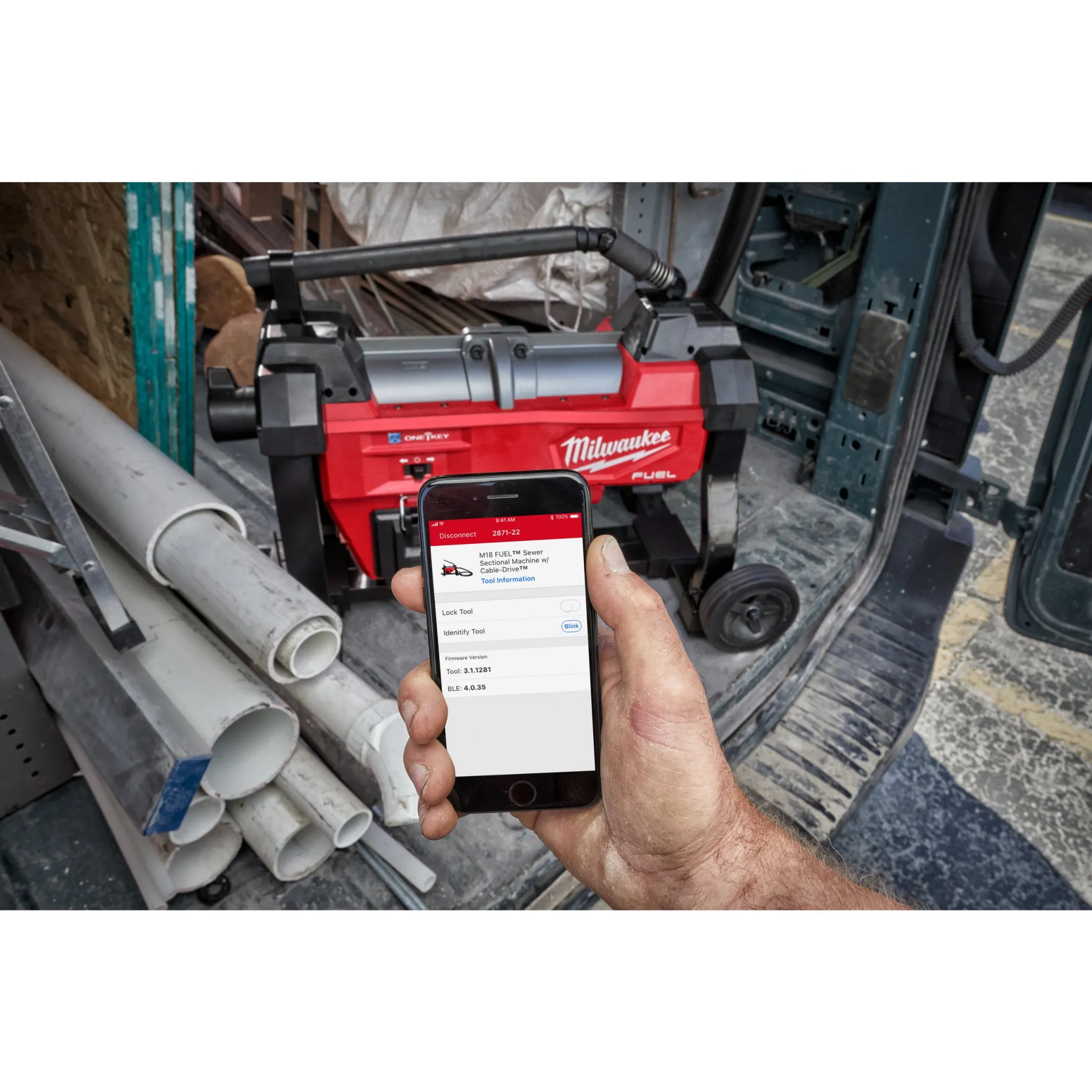 Аккумуляторная секционная прочистная машина Milwaukee M18FSSM-121 FUEL ONE-KEY  (Арт. 4933471410)