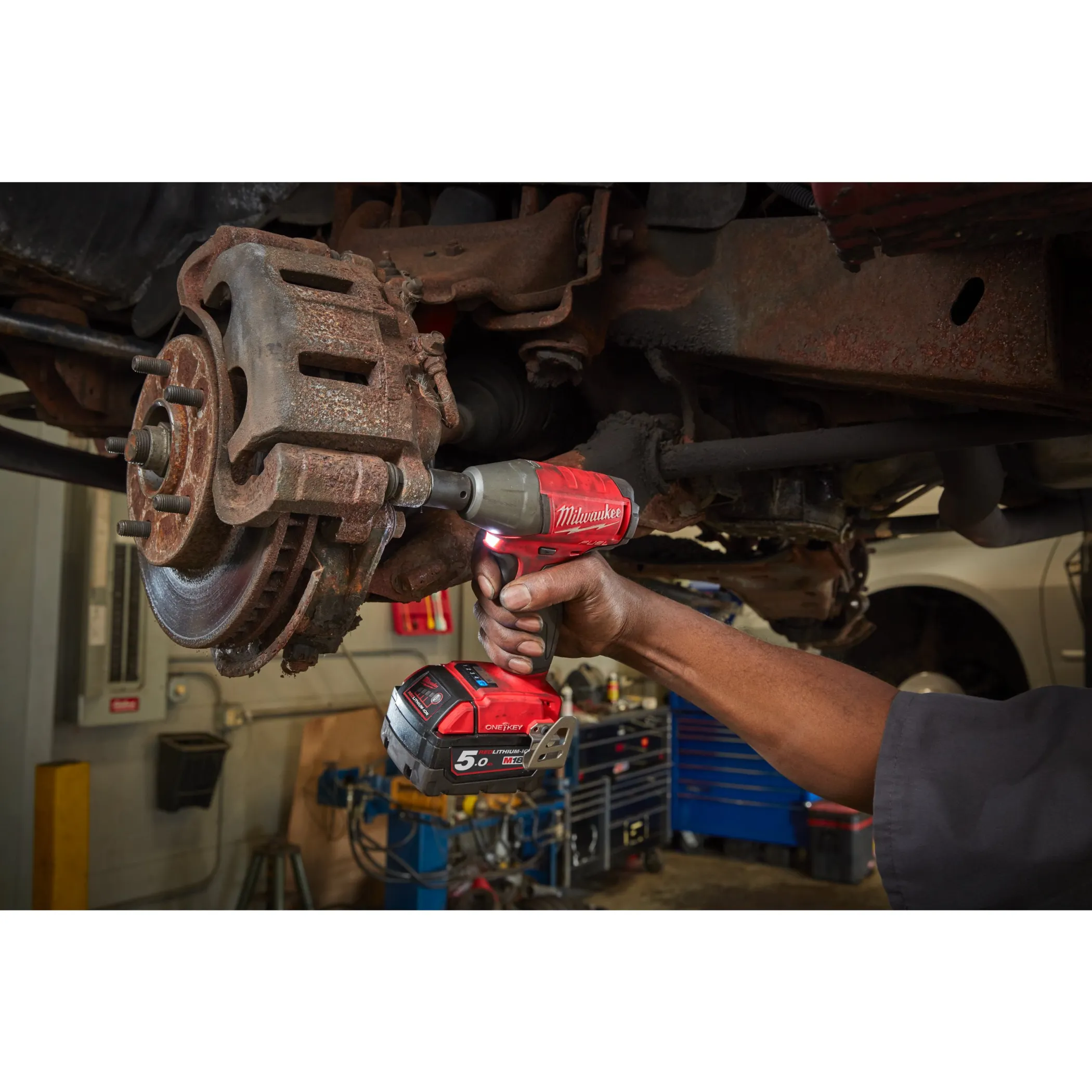Аккумуляторный ударный гайковерт с фиксацией пином Milwaukee M18 ONEIWP12-502X FUEL ONE-KEY (1/2'')  (Арт. 4933451372)