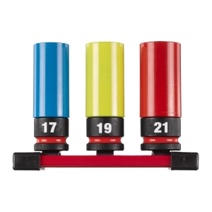 Набор головок ударных для колесных болтов Milwaukee 1/2'' (3 шт) (17, 19, 21мм) (замена для 4932451568) (Арт. 4932493370)