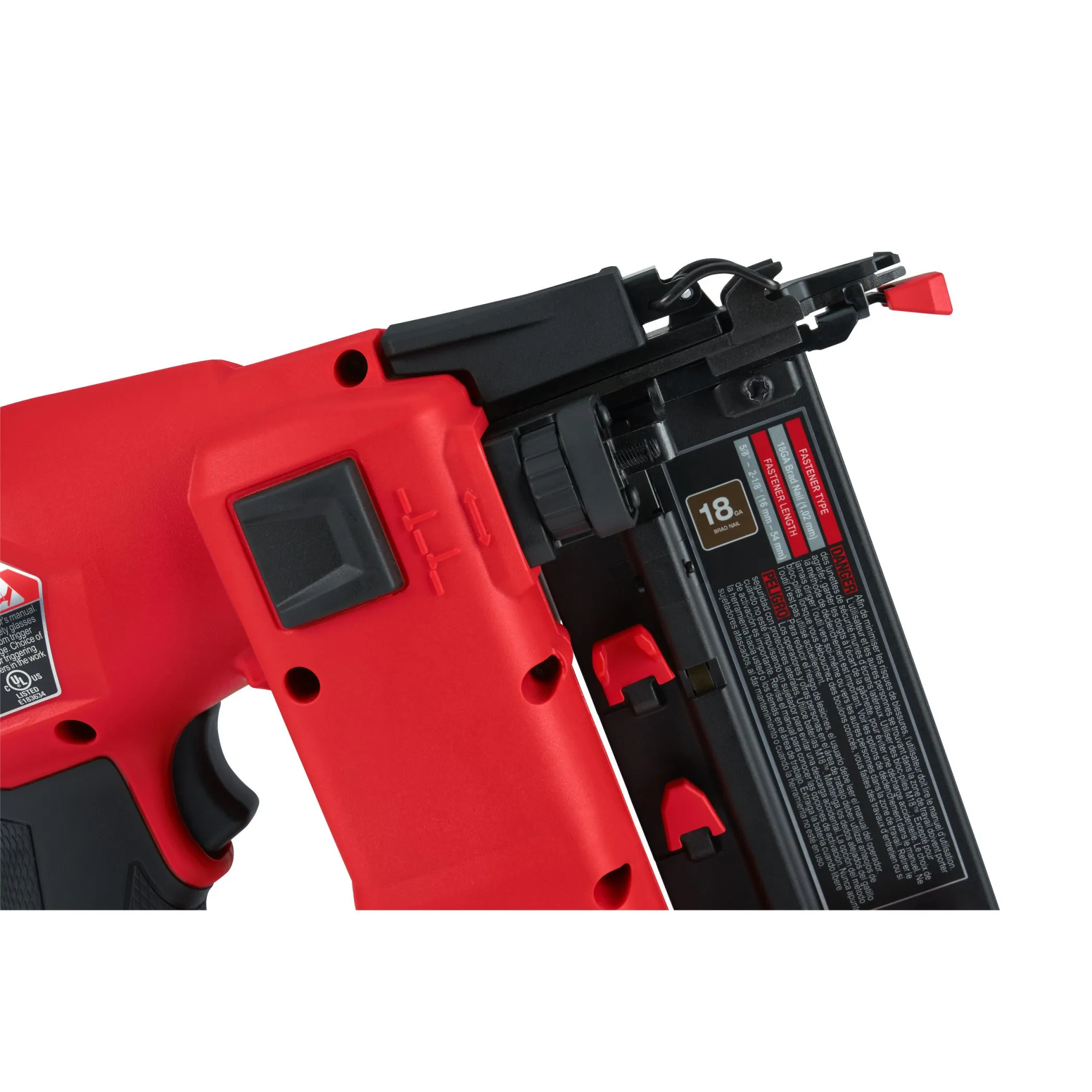 Аккумуляторный гвоздезабиватель(нейлер) с прямым магазином Milwaukee M18 FN18GS-0 FUEL (Арт. 4933499155)