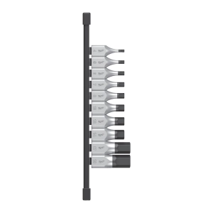 Набор головок Milwaukee 1/2'' (10 шт) (4, 5, 6, 7, 8, 10, 12, 14, 17, 19 мм HEX) (Арт. 4932480853)