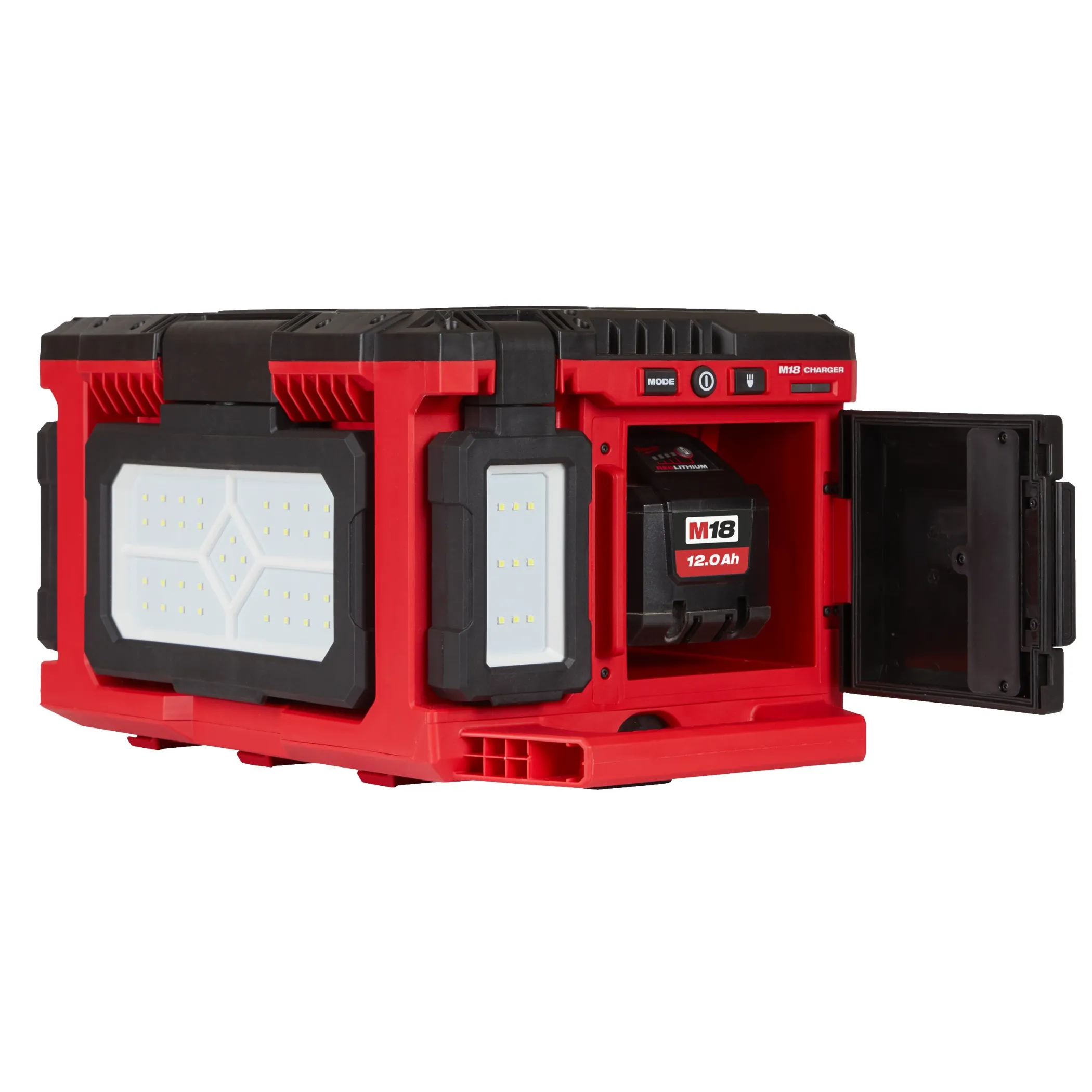 Аккумуляторный светодиодный фонарь с функцией зарядного устройства Milwaukee M18 POALC-0 PACKOUT  (Арт. 4933478120)