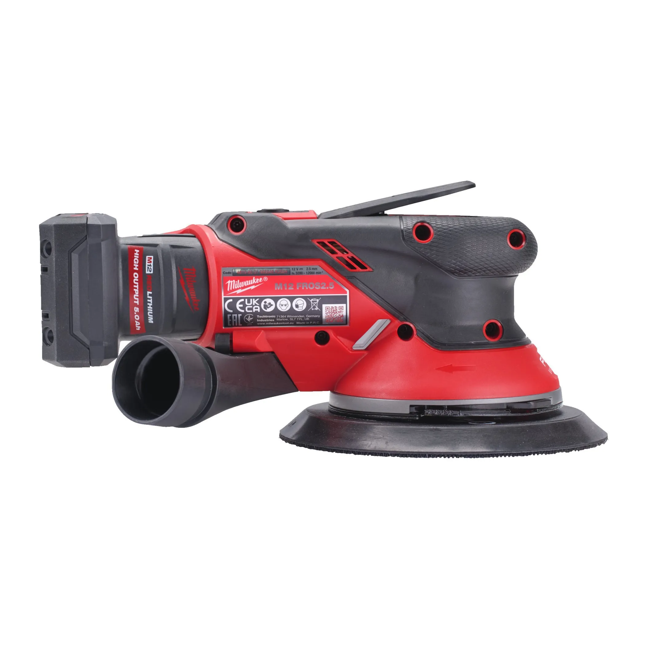 Аккумуляторная эксцентриковая шлифовальная машина Milwaukee M12 FROS2.5-502X FUEL (Арт. 4933493648)