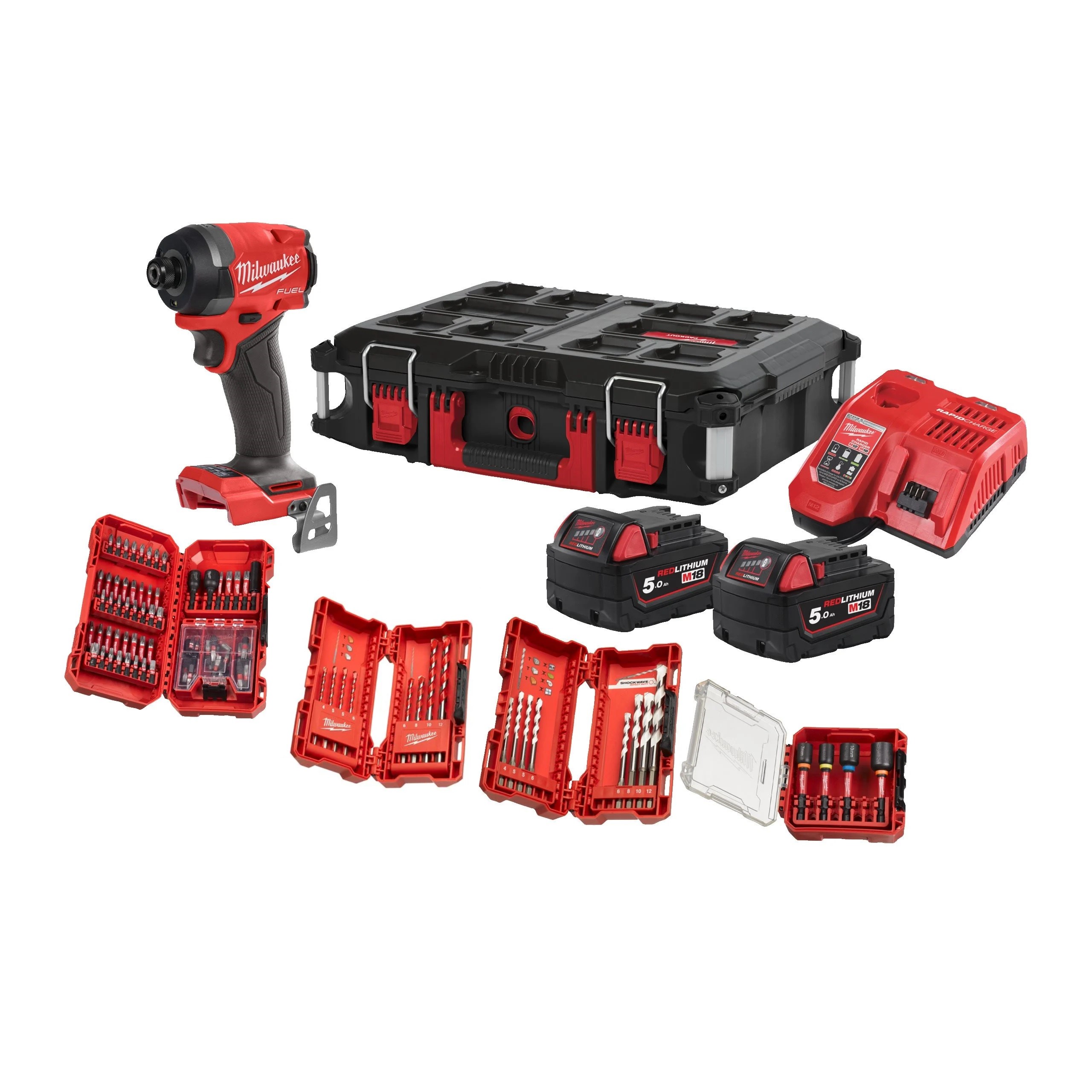 Аккумуляторный импульсный винтоверт Milwaukee M18 FID3100P-502P FUEL (Арт. 4933498244)