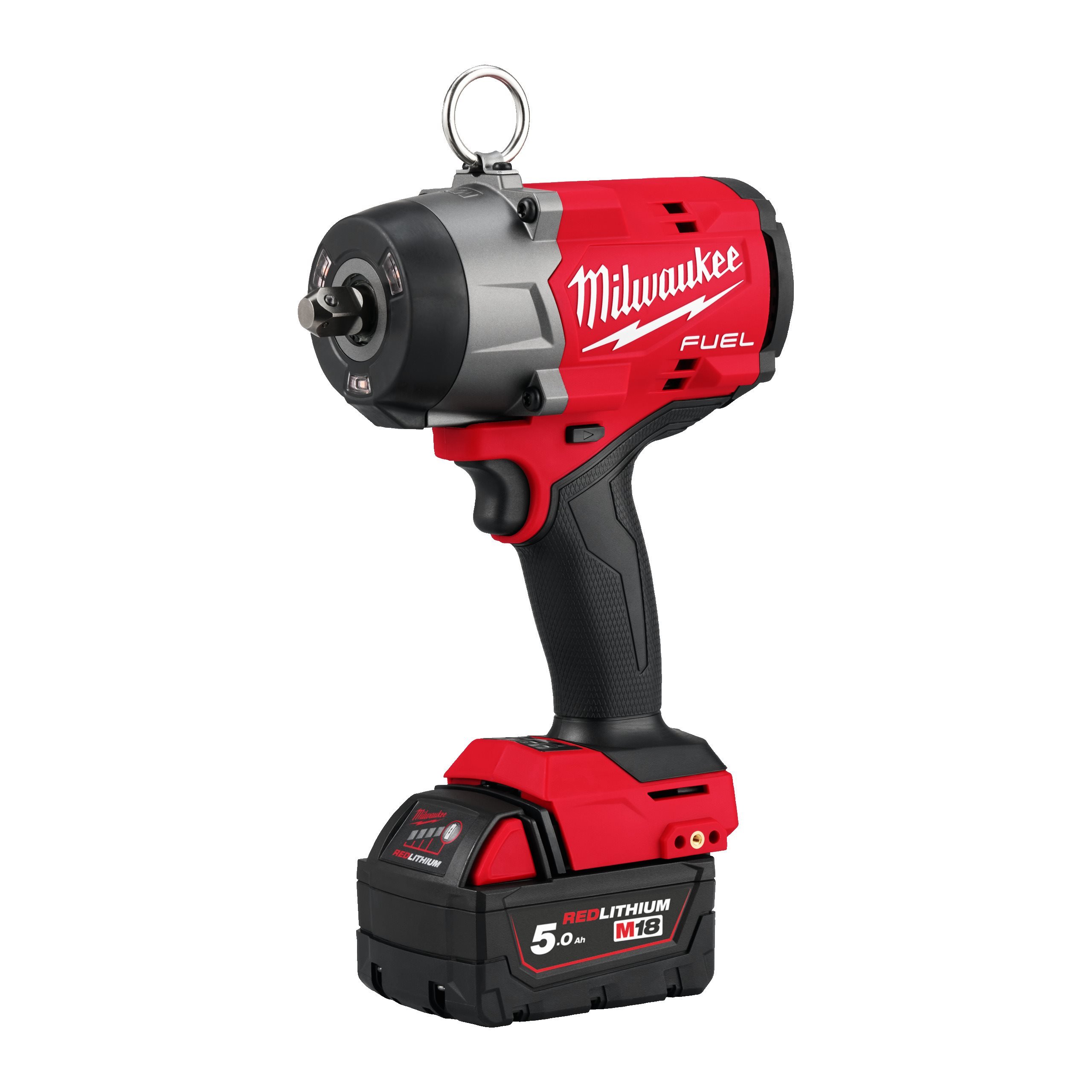 Аккумуляторный высокомоментный ударный гайковерт с фиксацией пином Milwaukee M18 FHIW2P12-502X FUEL (1/2'') (замена для 4933459693) (Арт. 4933492786)