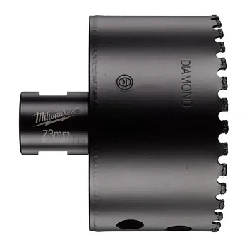 Алмазное корончатое сверло для сухого сверления Milwaukee Diamond Max 73 мм / хвостовик M14 (Арт. 4932498362)