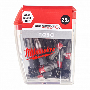 Биты для шуруповерта Milwaukee Shockwave IMPACT DUTY™ TX25 Х 25 мм (25 шт) (замена для 4932352707) (Арт. 4932430880)