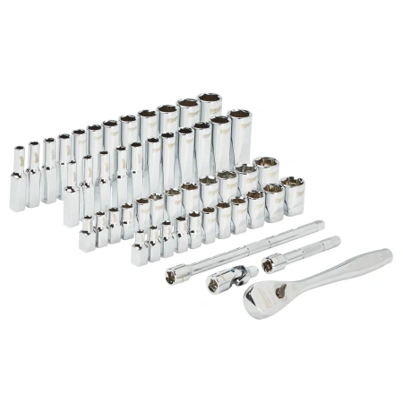Набор метрических и дюймовых головок с воротком Milwaukee 1/4'' (50 предметов)  (Арт. 4932464944)