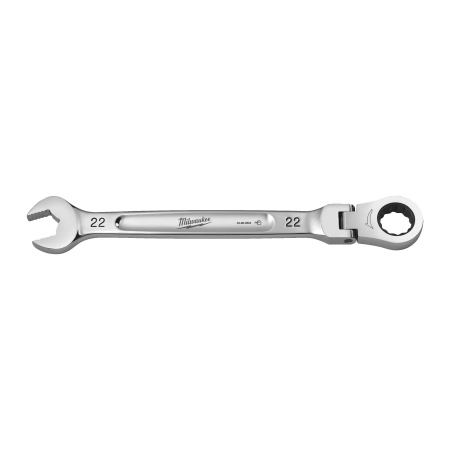 Гаечный ключ рожково-накидной с трещоткой и шарниром в накидной части Milwaukee MAX BITE 22 мм  (Арт. 4932480195)