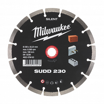 Алмазный диск профессиональной серии Milwaukee SUDD 230 мм (Арт. 4932479463)