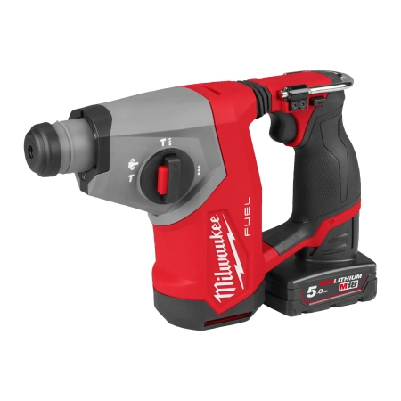 Аккумуляторный компактный 4-х режимный SDS-Plus перфоратор Milwaukee M12 FHAC16-502X FUEL (замена для 4933451510) (Арт. 4933499185)