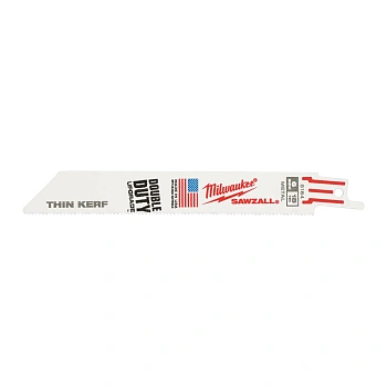 Полотно для сабельной пилы по металлу Milwaukee THIN KERF 150 мм/ шаг зуба 1.4 мм (5 шт)  (замена для 48004184) (Арт. 48005184)