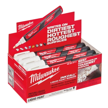 Маркер на основе жидкой краски Milwaukee INKZALL (Белый) (1 шт)   (Арт. 48223711)