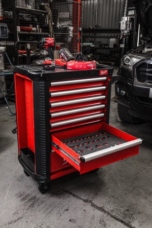 Тележка инструментальная с инструментом с ящиками 78 см/7пол. (458 предм. с э/инструментом) (Арт. 4932493817)