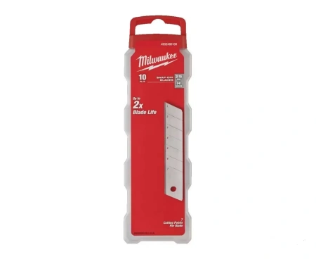 Лезвия для выдвижных ножей Milwaukee 25 мм (10 шт) (замена для 48229125) (Арт. 4932480108)