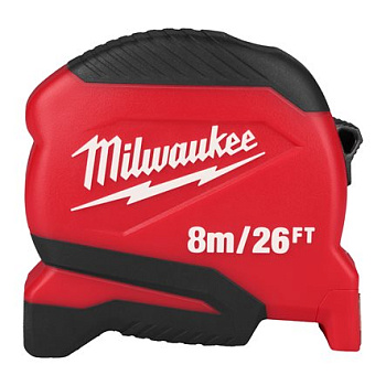 Рулетка Milwaukee Pro Compact Gen II 8м-16фт / ширина 25 мм (замена для 4932459596) (Арт. 4932498781)