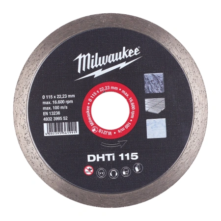 Алмазный диск профессиональной серии Milwaukee DHTi 115 мм  (замена для 4932371641) (Арт. 4932399552)