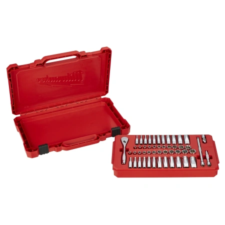 Набор метрических и дюймовых головок с воротком Milwaukee 1/4'' (50 предметов)  (Арт. 4932464944)