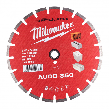 Алмазный диск скоростной Milwaukee Speedcross AUDD 350 мм  (Арт. 4932471987)