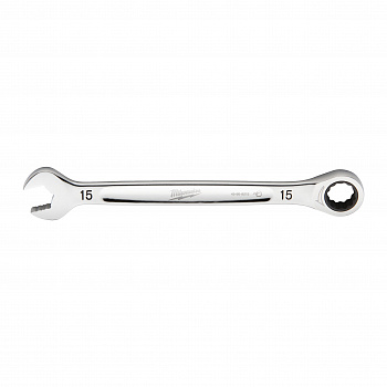 Гаечный ключ рожково-накидной с трещоткой в накидной части Milwaukee MAX BITE 15 мм  (Арт. 4932471508)
