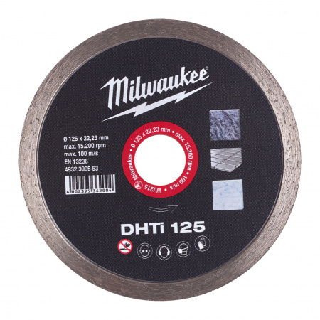 Алмазный диск профессиональной серии Milwaukee DHTi 125 мм  (Арт. 4932399553)