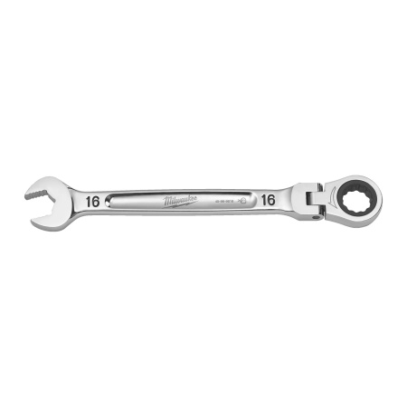 Гаечный ключ рожково-накидной с трещоткой и шарниром в накидной части Milwaukee MAX BITE 16 мм  (Арт. 4932480189)