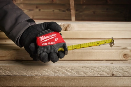 Рулетка Milwaukee Wide Blade GEN II 8м-26фт / ширина 35 мм (футовая) (замена для 4932471818) (Арт. 4932499206)