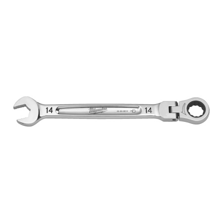 Гаечный ключ рожково-накидной с трещоткой и шарниром в накидной части Milwaukee MAX BITE 14 мм  (Арт. 4932480187)