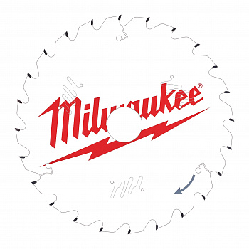 Пильный диск для настольной пилы по дереву Milwaukee 210x30x1,9x24 скошенные зубья отрицат. угол (замена для 4932464174)  (Арт. 4932478095)