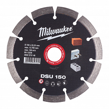 Алмазный диск профессиональной серии Milwaukee DSU 150 мм  (Арт. 4932373148)