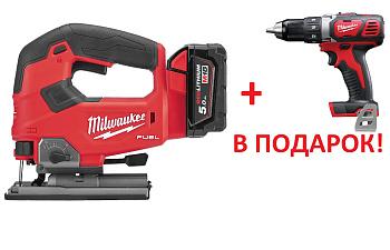 Аккумуляторный лобзик Milwaukee M18 FJS-502X FUEL (Li-Ion5Ач) + M18 BDD-0 В ПОДАРОК! (Арт. PT2509011)