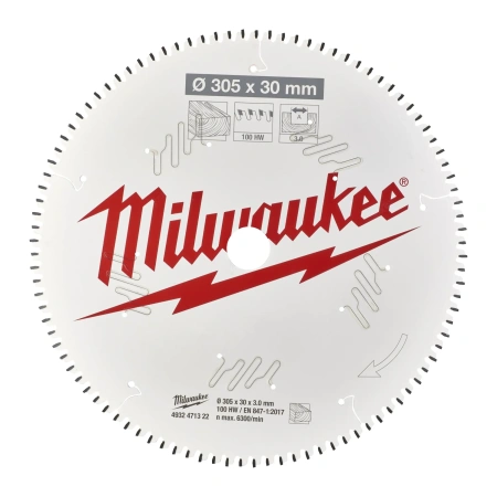 Пильный диск Milwaukee для торцовочной пилы по дереву 305x30x3,0 100 зубов  (замена для 4932352142) (Арт. 4932471322)
