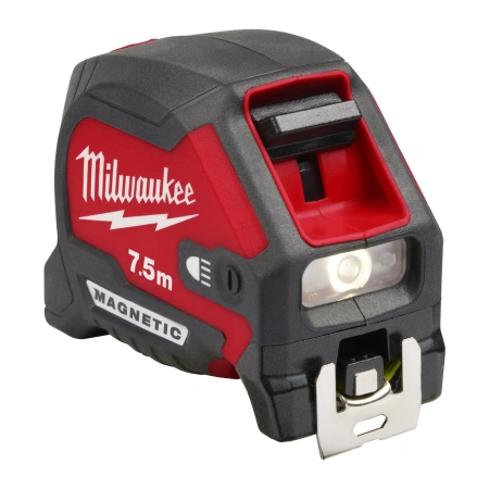 Рулетка магнитная Milwaukee Magnetic LED с подсветкой 7.5м / ширина 30 (Арт. 4932492469)
