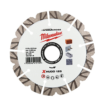 Алмазный диск скоростной Milwaukee Speedcross X-HUDD 125 мм (Арт. 4932492148)