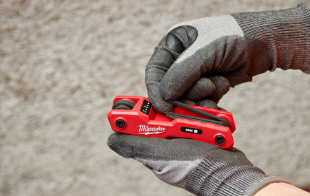 Набор дюймовых складных шестигранных ключей Milwaukee HEX 5/64", 3/32", 7/64", 1/8", 9/64", 5/32", 3/16", 7/32", 1/4" (9 шт) (Арт. 4932493614)