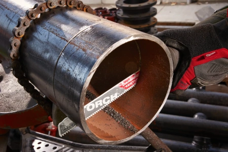 Полотно для сабельной пилы по металлу и чугуну с твердосплавными зубьями Milwaukee THE TORCH CARBIDE TEETH 230 мм/ шаг зуба 3.17 мм (1 шт) (экоупак.) (замена для 48005202) (Арт. 48475202)