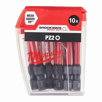 Биты для шуруповерта Milwaukee Shockwave IMPACT DUTY™ PZ2 X 50 мм (10 шт)  (замена для 4932352980) (Арт. 4932430866)